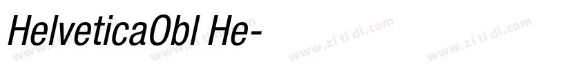 HelveticaObl He字体转换